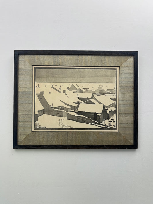 Woodblock & Aquatint Print WESTKAPELLE 1926 | Cornelis van Oel (Dutch 1899-1979)