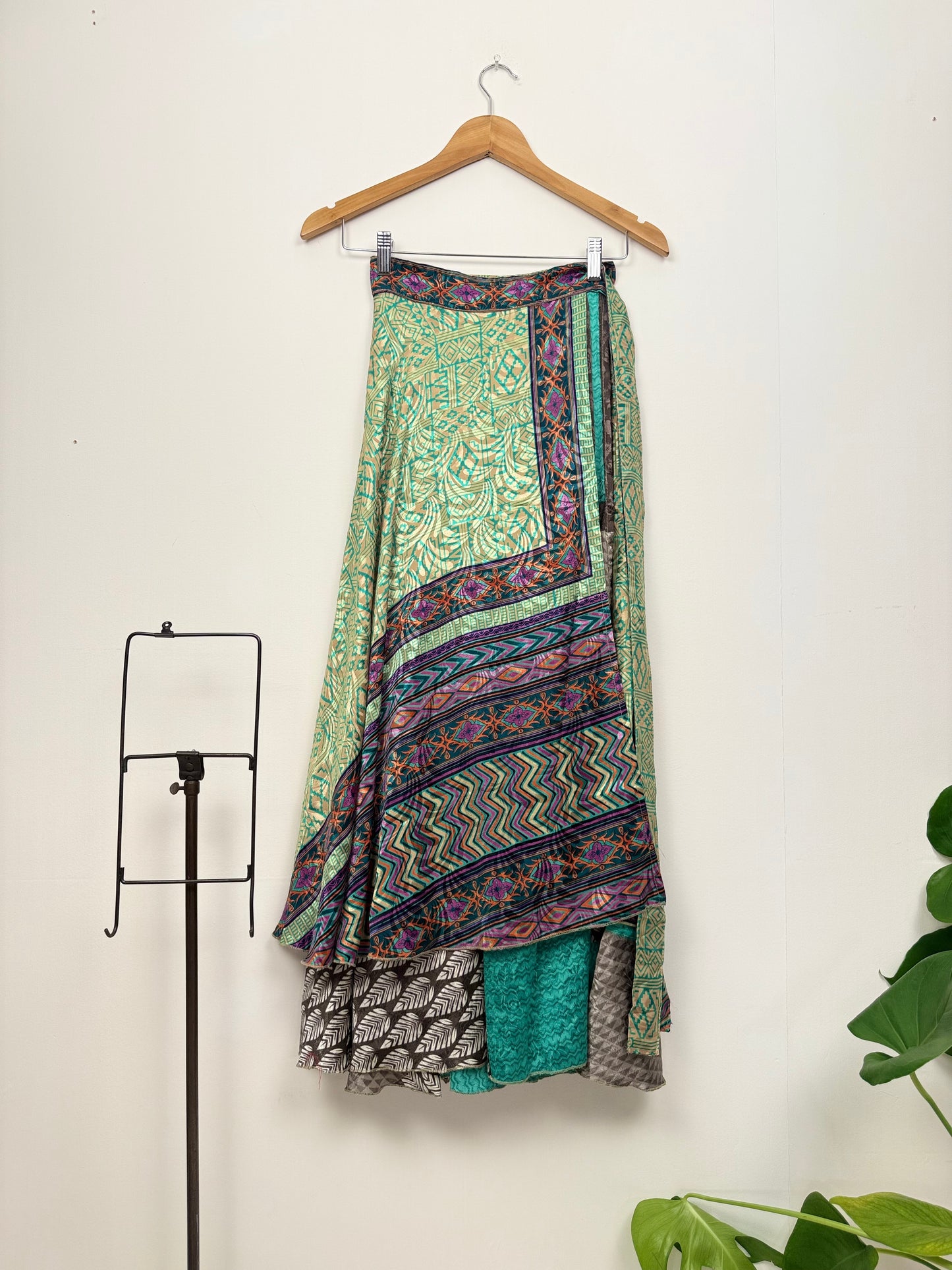 Vintage Saree Silk Wrap Skirt