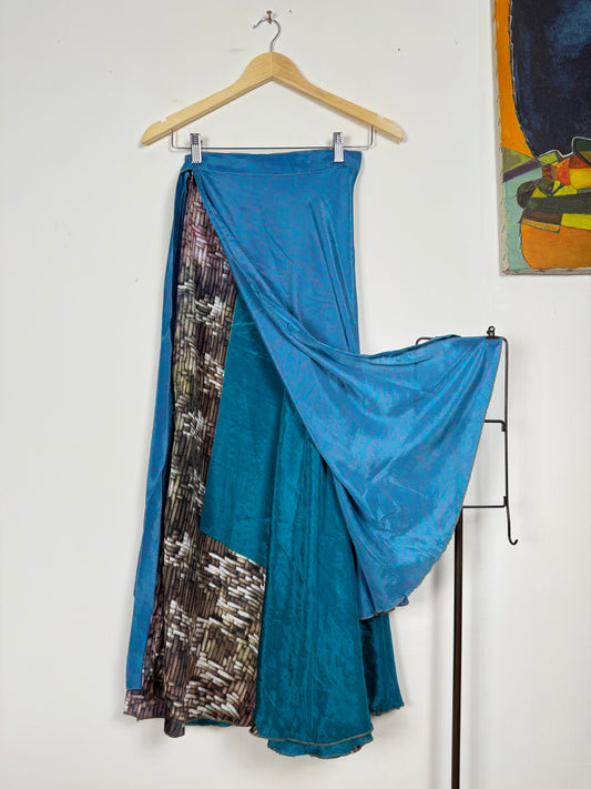 Vintage Saree Silk Wrap Skirt