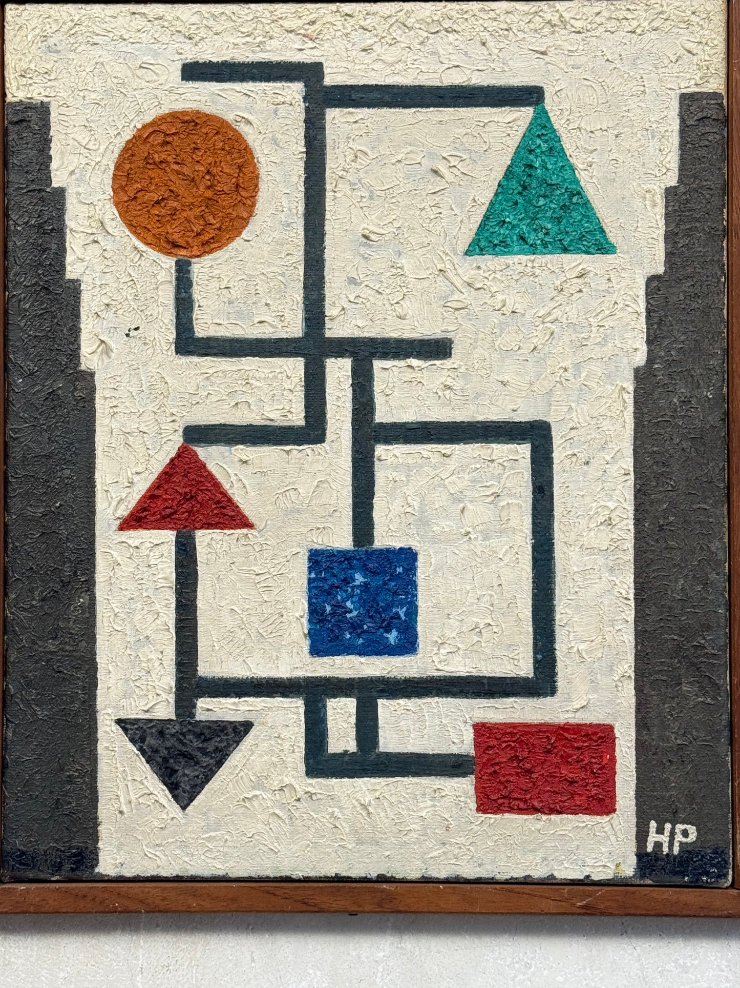 Abstract Geometric Oil on Canvas