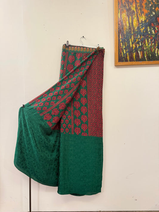 Vintage Pure Silk Saree Fabric
