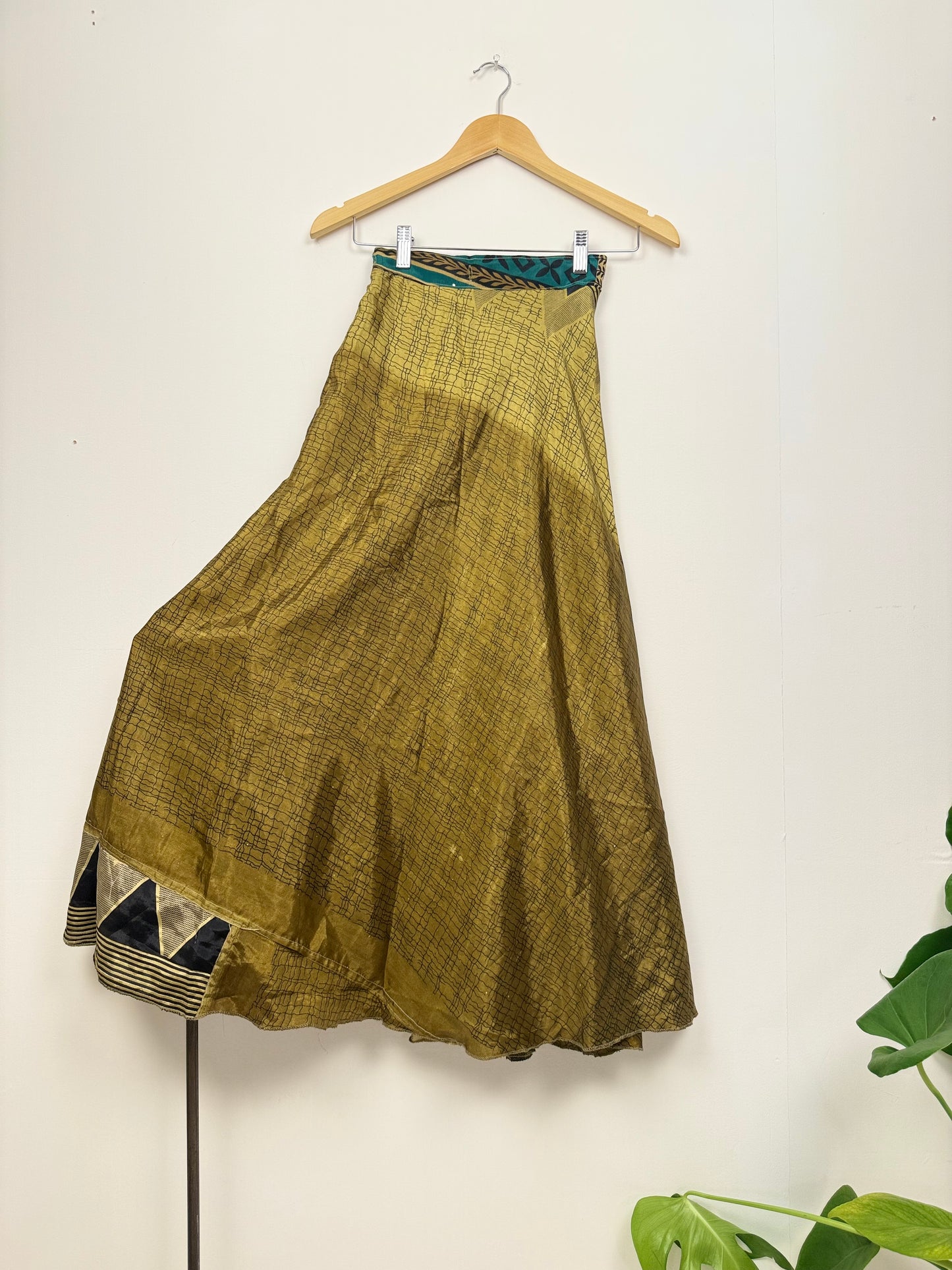 Vintage Saree Silk Wrap Skirt