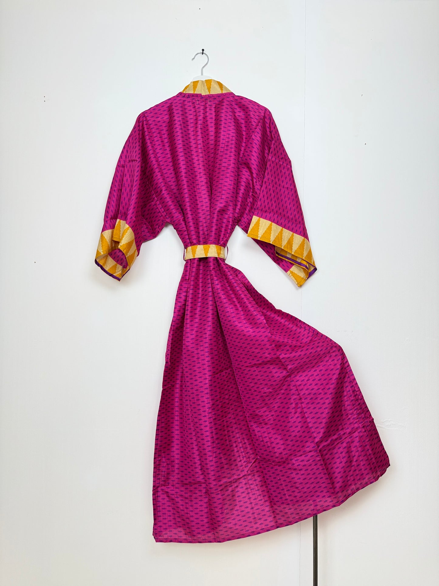 Vintage Saree Silk Kimono / Duster - Long