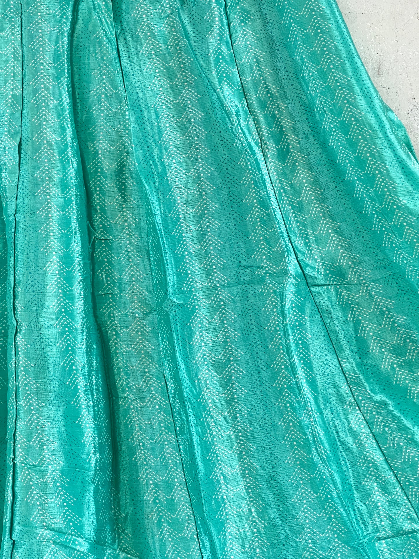 Vintage Saree Silk Pleated Skirt