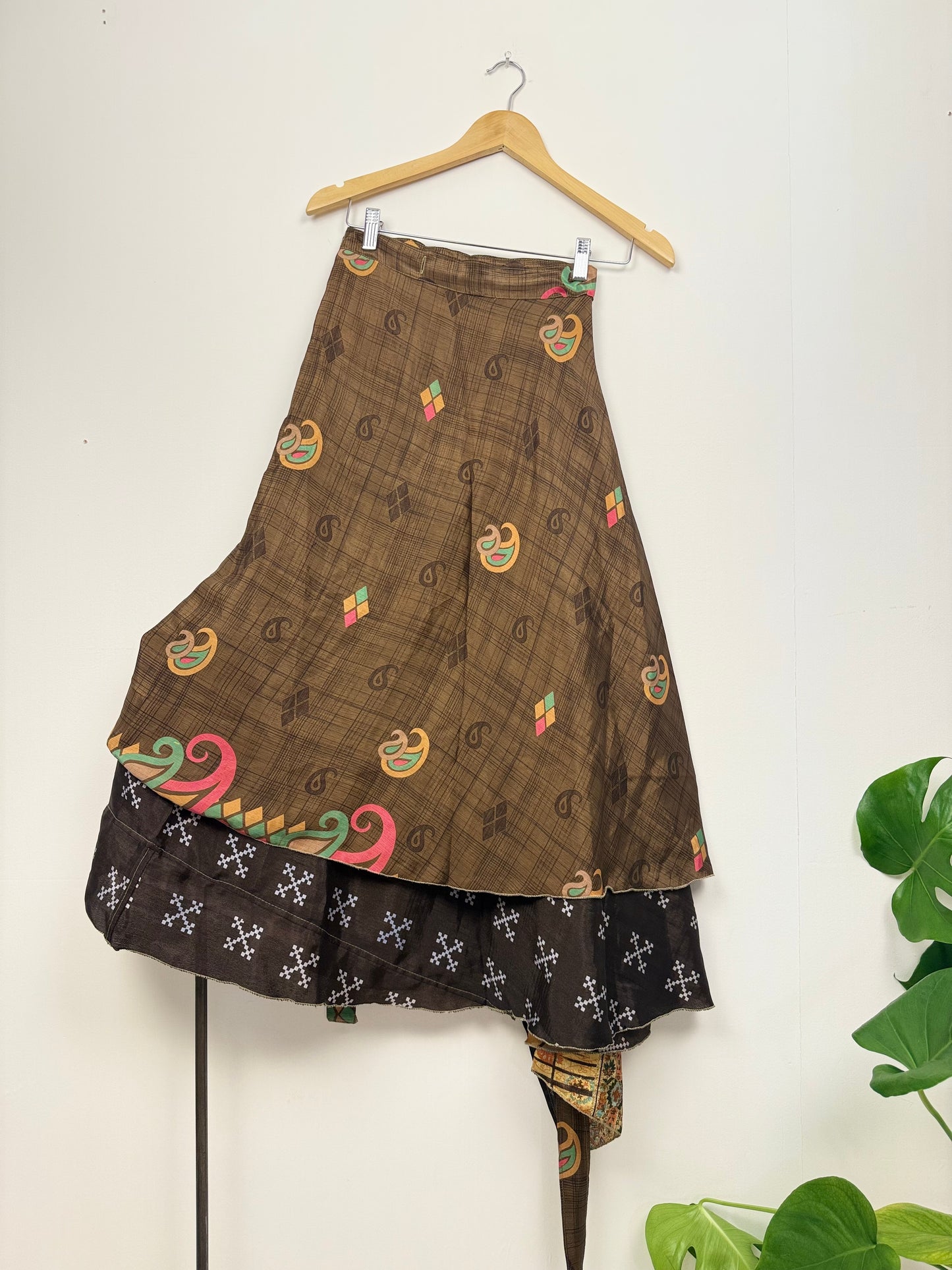 Vintage Saree Silk Wrap Skirt