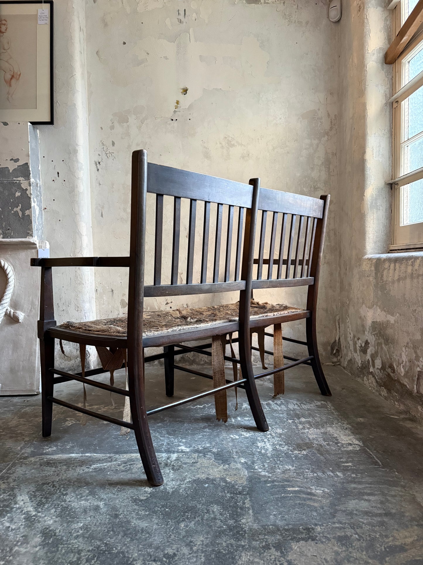 A Two Seater Hall Bench