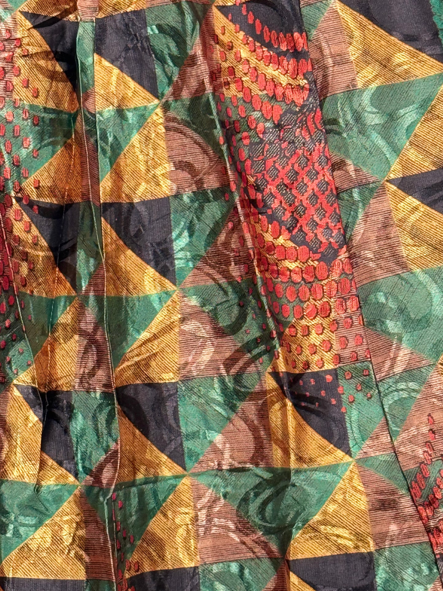 Vintage Saree Silk Pleated Skirt