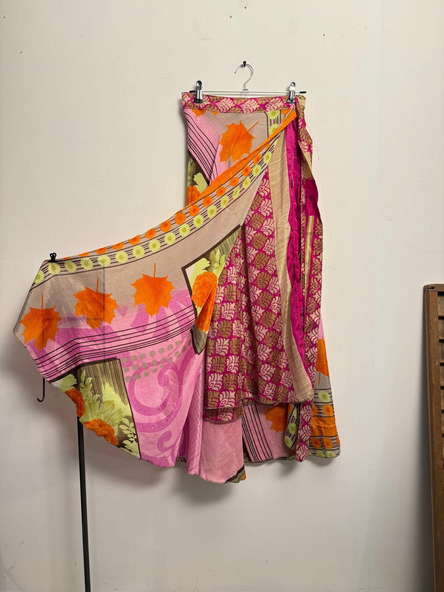 Vintage Saree Silk Wrap Skirt