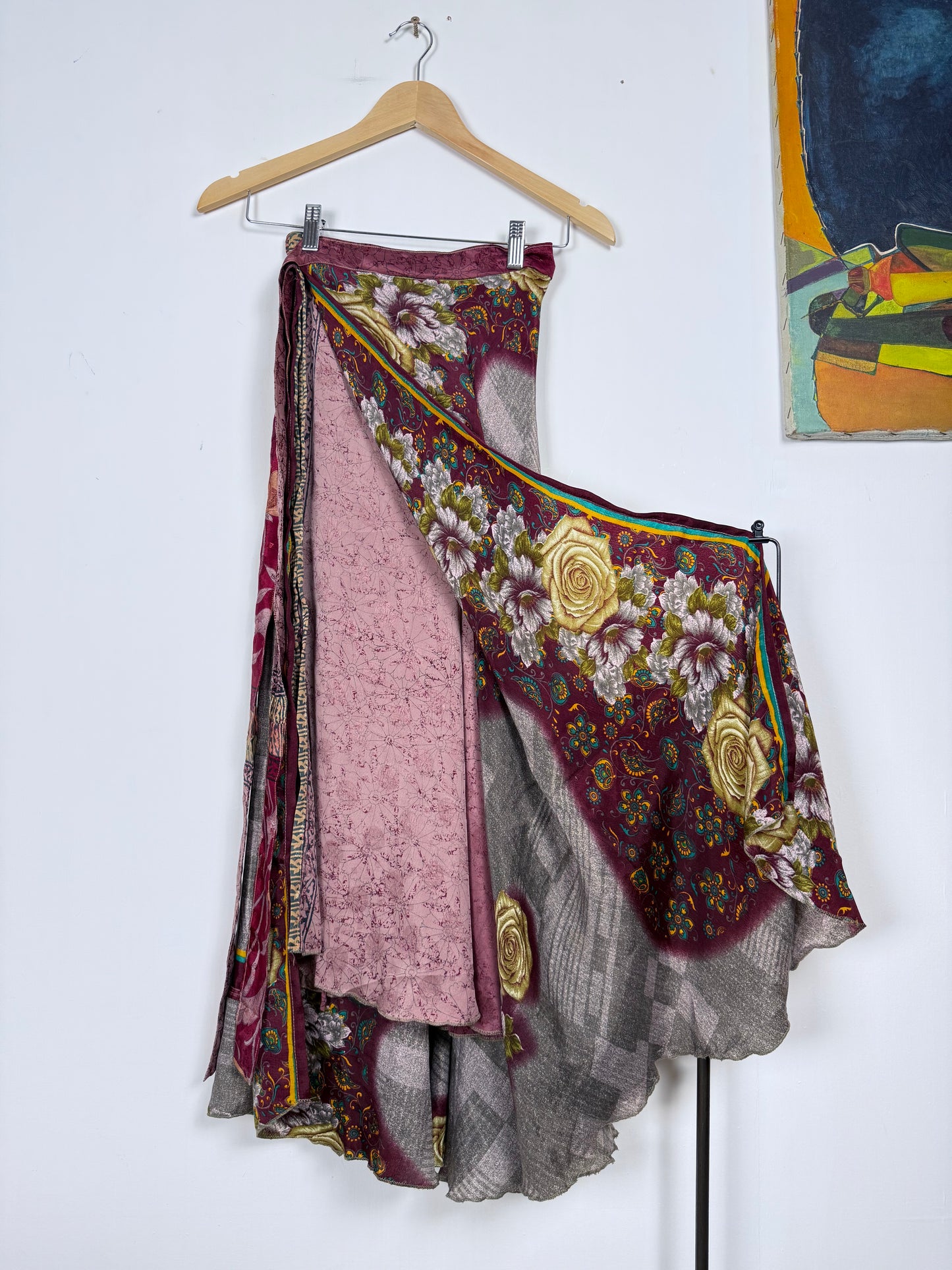 Vintage Saree Silk Wrap Skirt