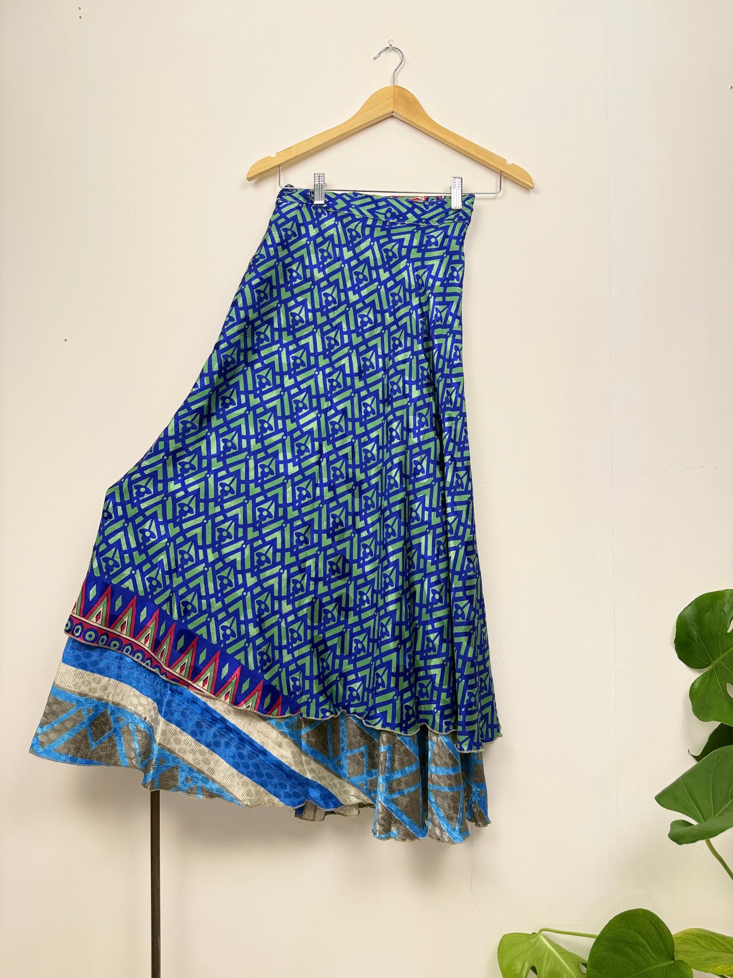 Vintage Saree Silk Wrap Skirt