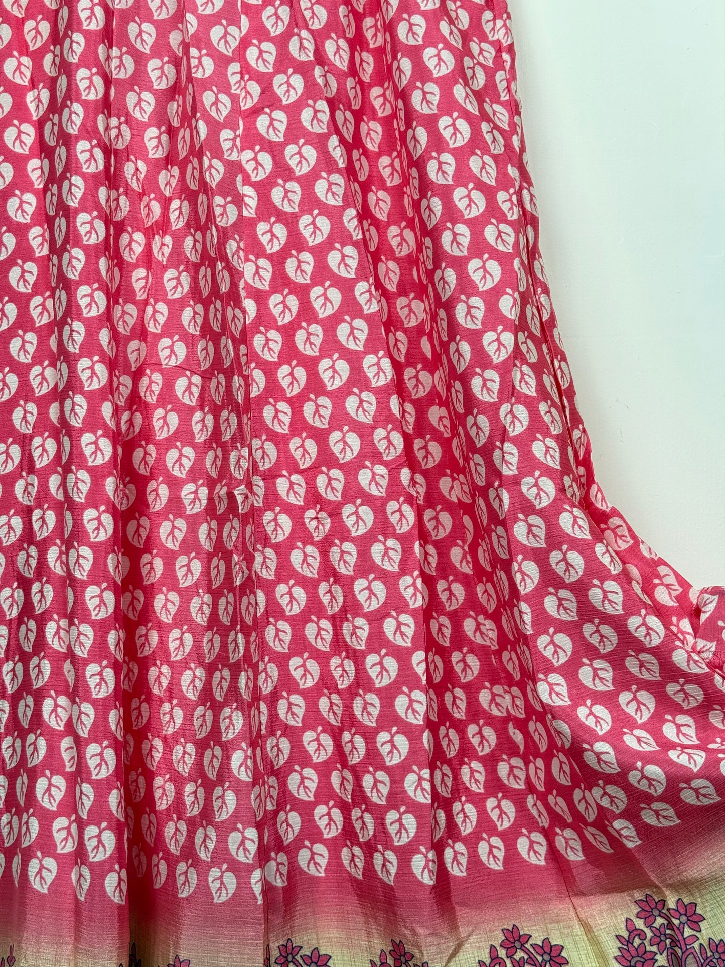 Vintage Saree Silk Pleated Skirt