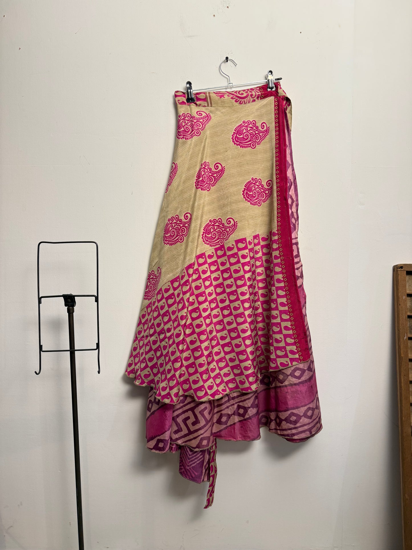 Vintage Saree Silk Wrap Skirt