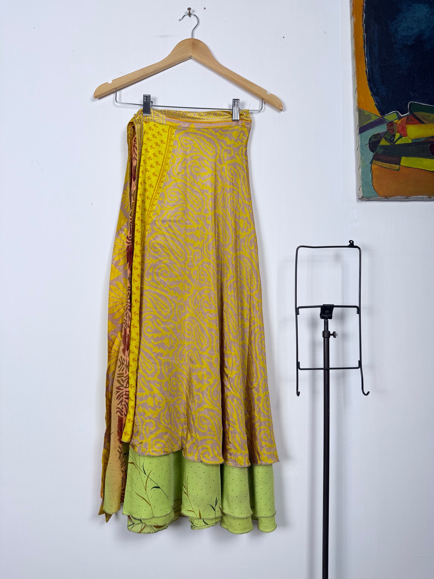Vintage Saree Silk Wrap Skirt