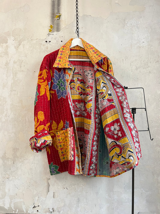 Vintage Cotton Kantha Reversible Jacket ~ No 27