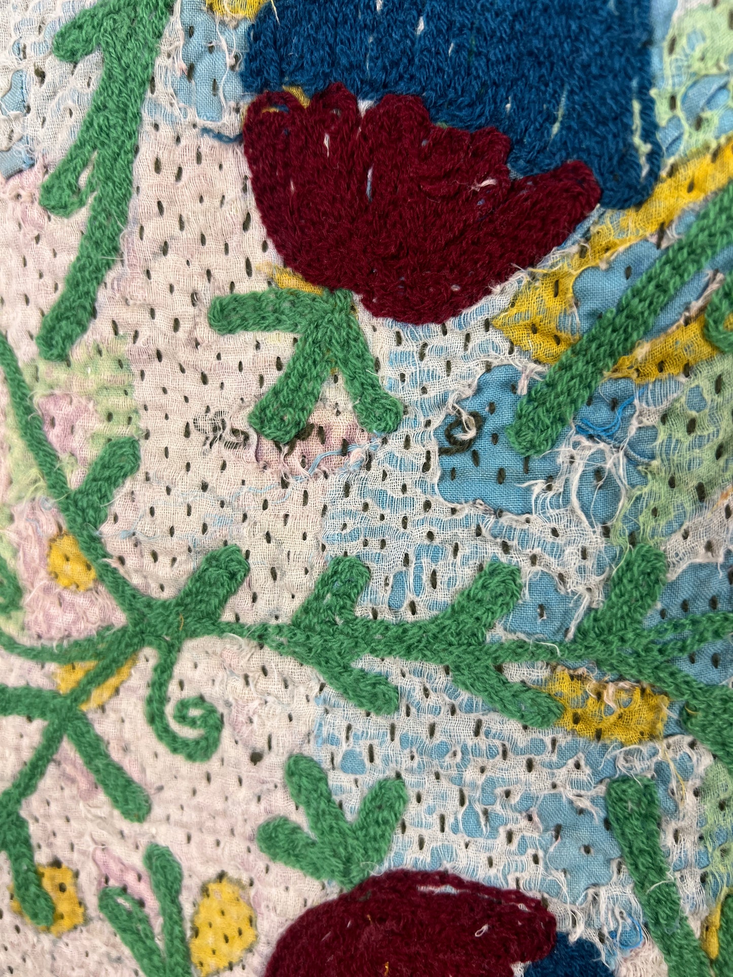 Vintage Kantha Suzani Quilt