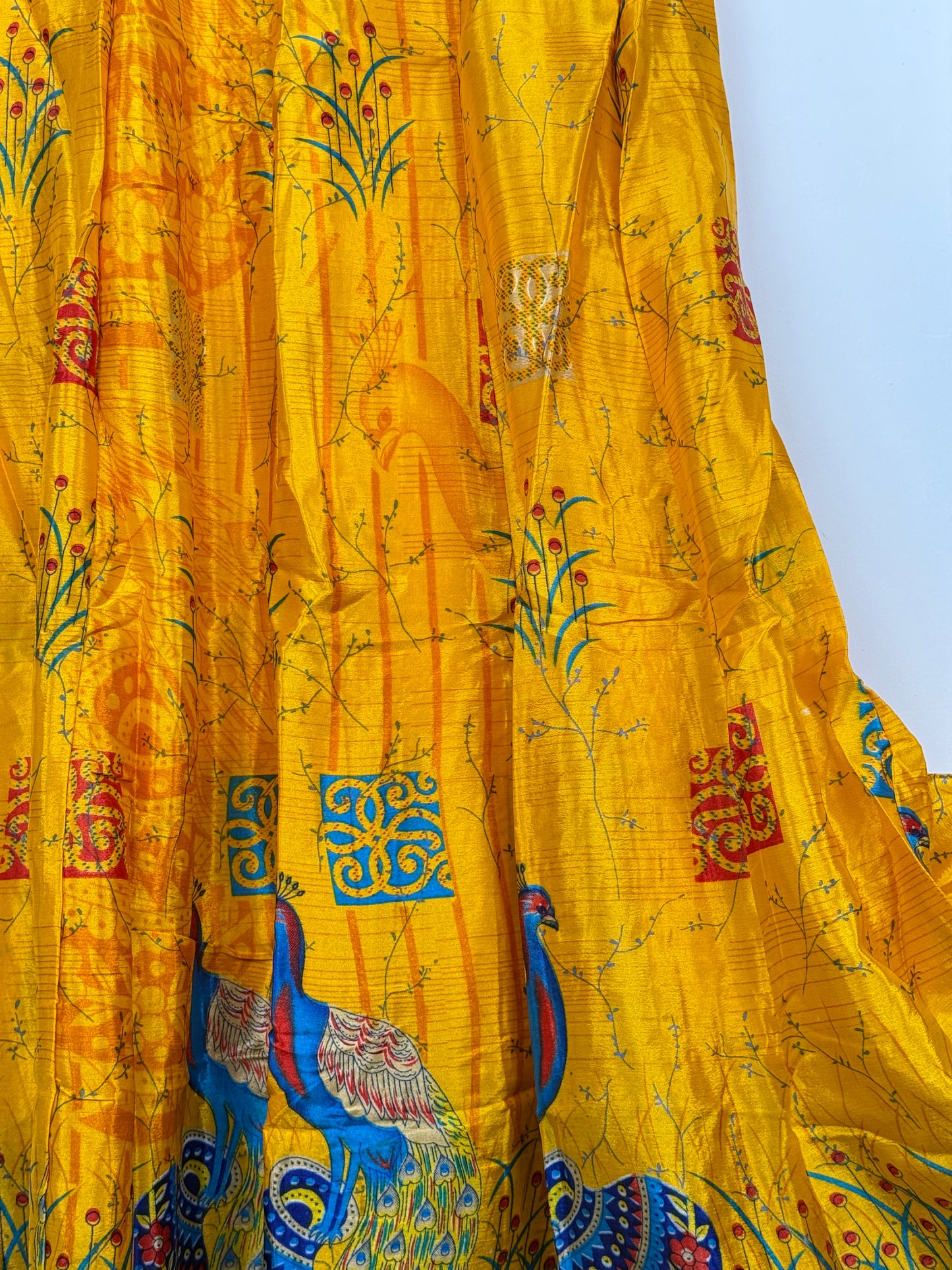 Vintage Saree Silk Pleated Skirt