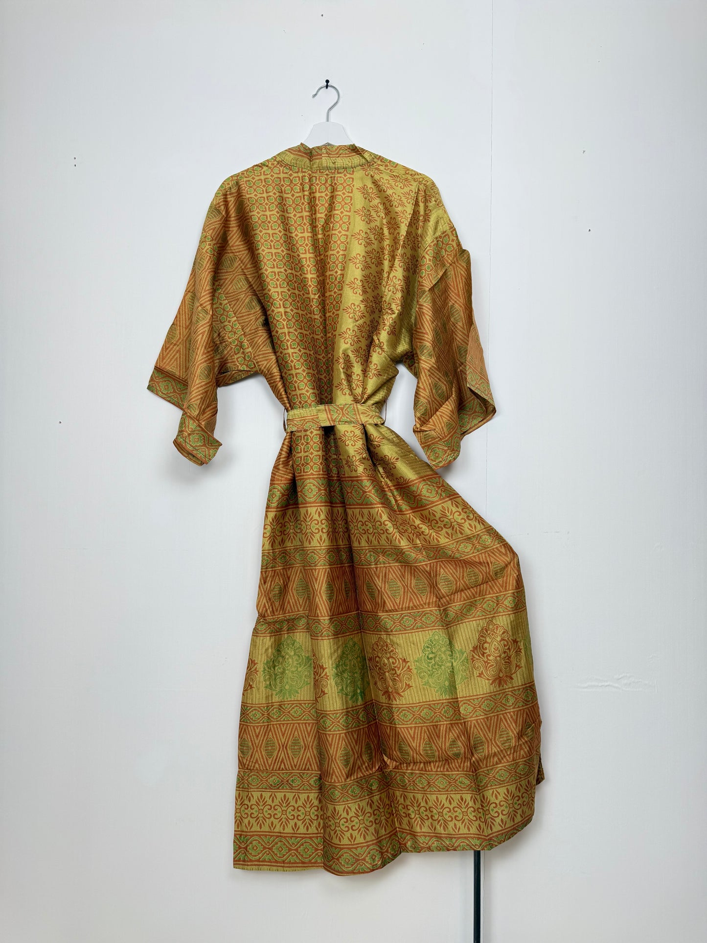 Vintage Saree Silk Kimono / Duster - Long