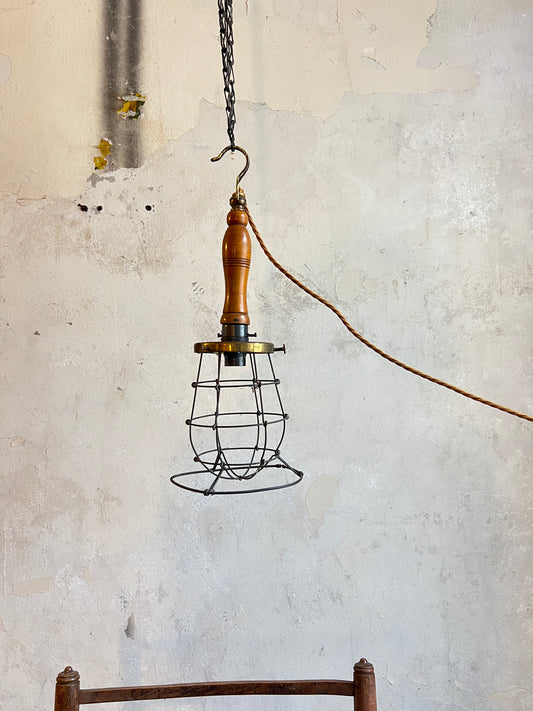 Boxwood & Brass Inspection Lamp c1920