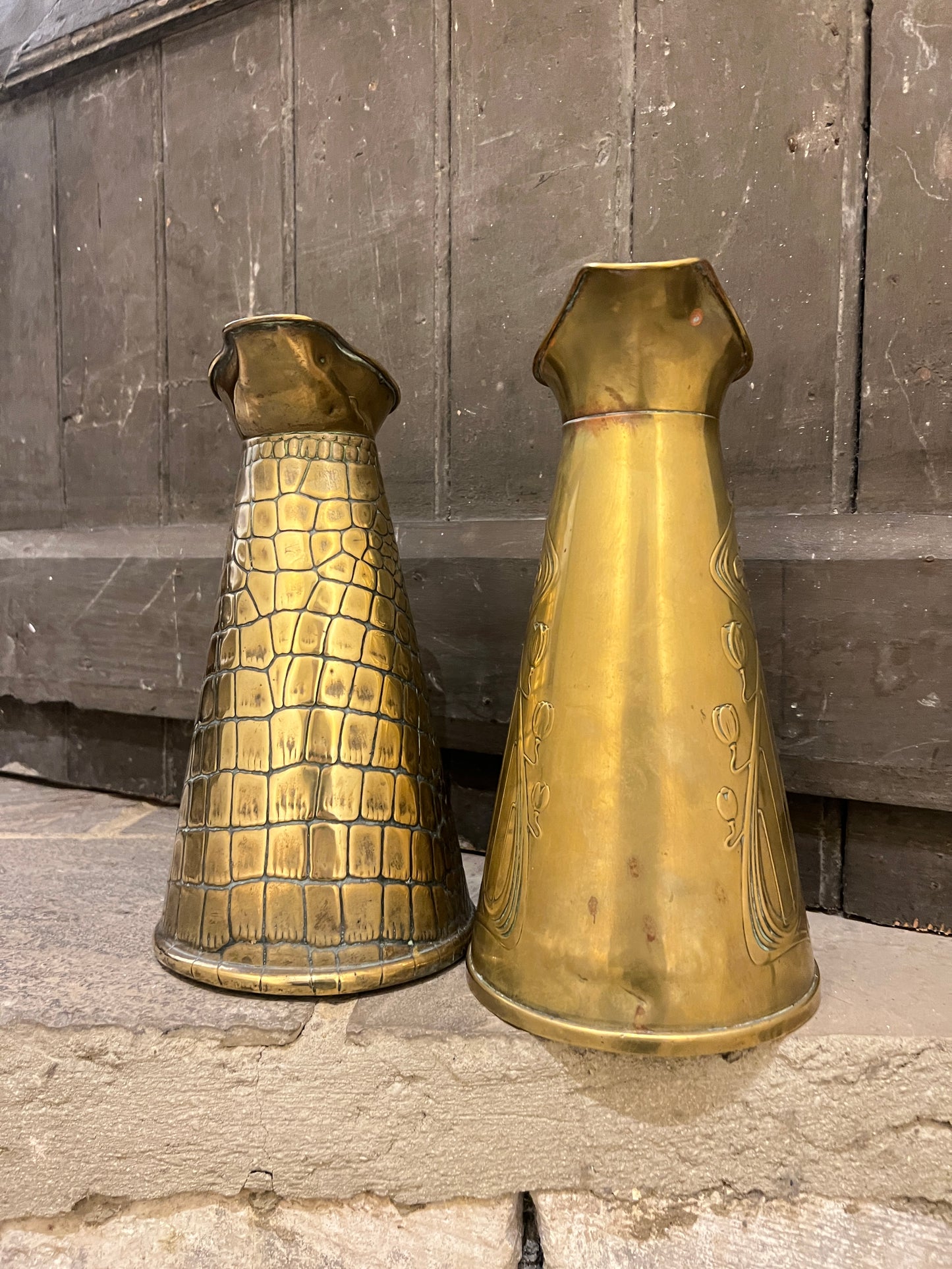 Two Brass Jugs ~ Joseph Sankey and Sons