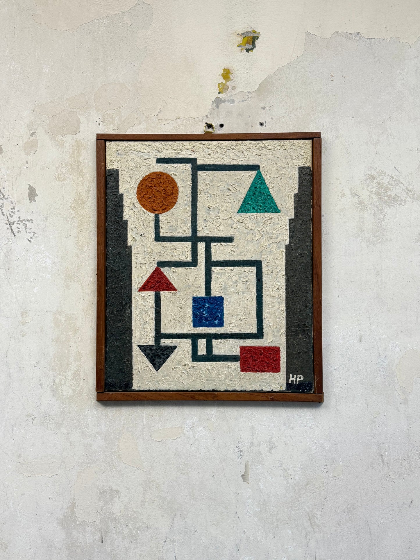 Abstract Geometric Oil on Canvas