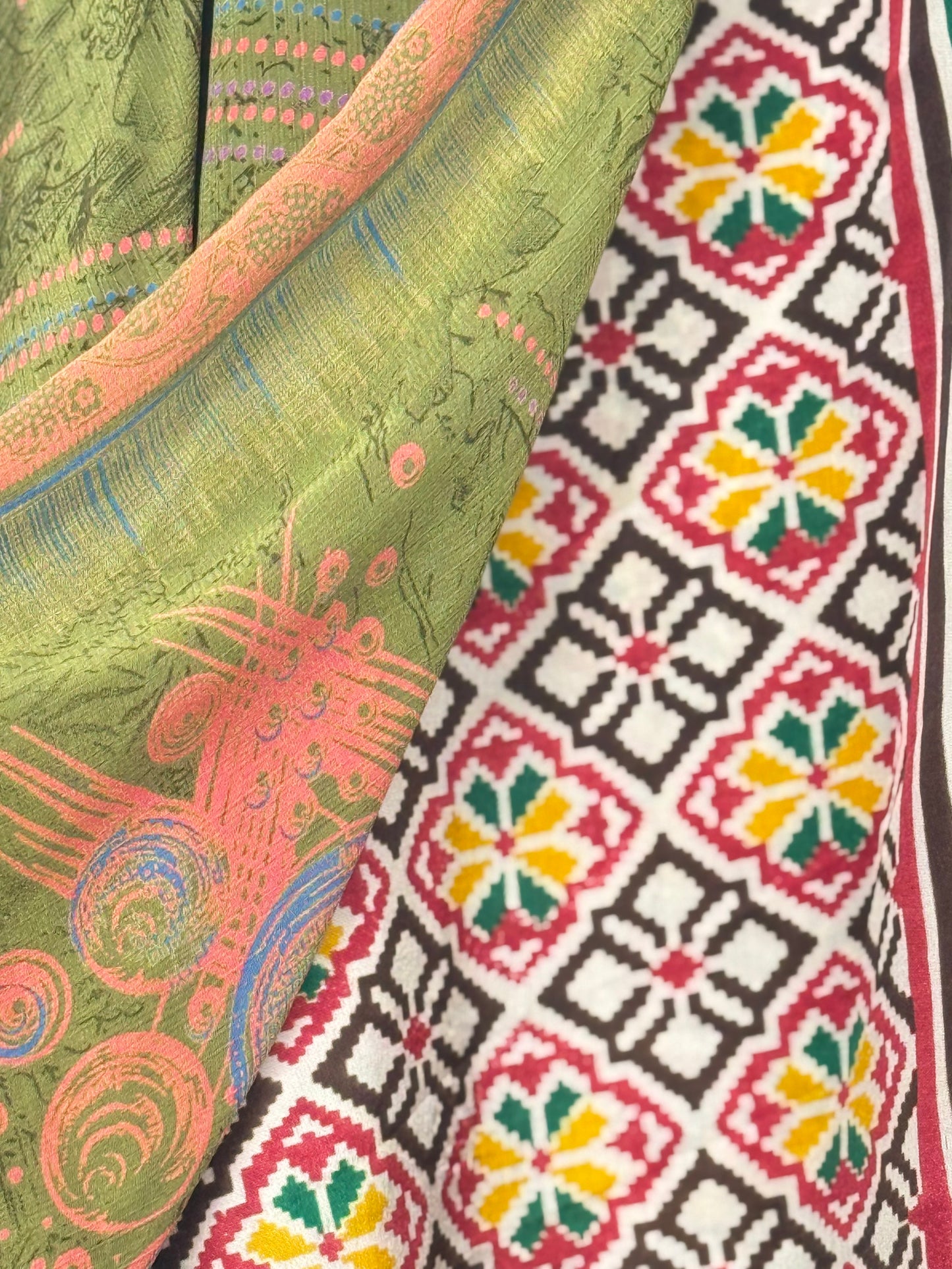 Vintage Saree Silk Wrap Skirt