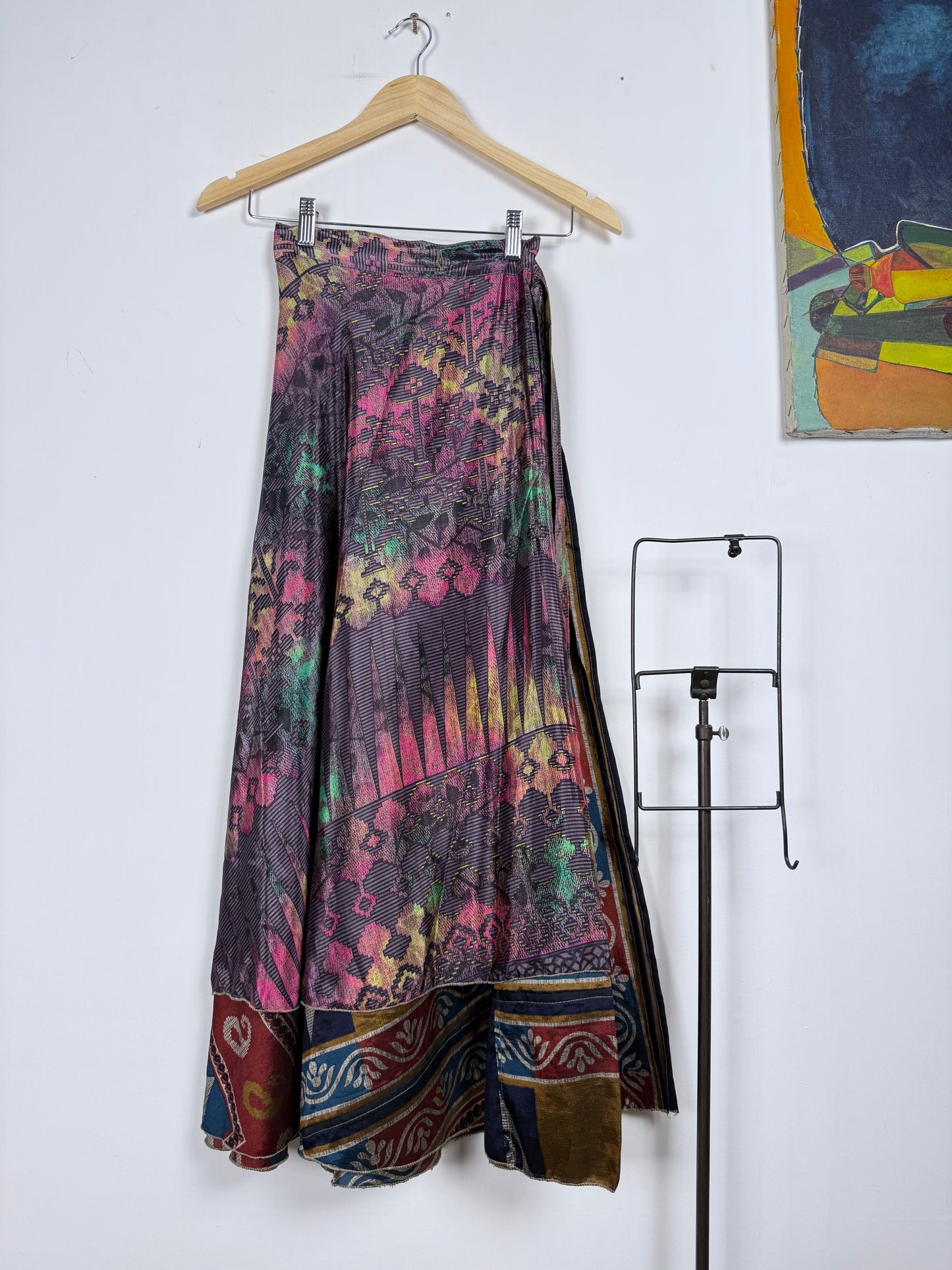 Vintage Saree Silk Wrap Skirt