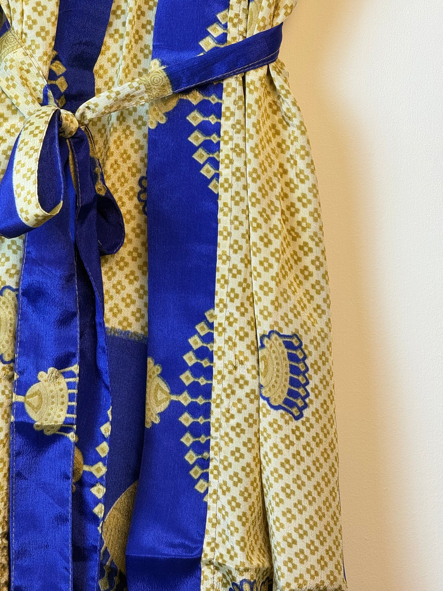 Vintage Saree Silk Kimono / Duster - Long