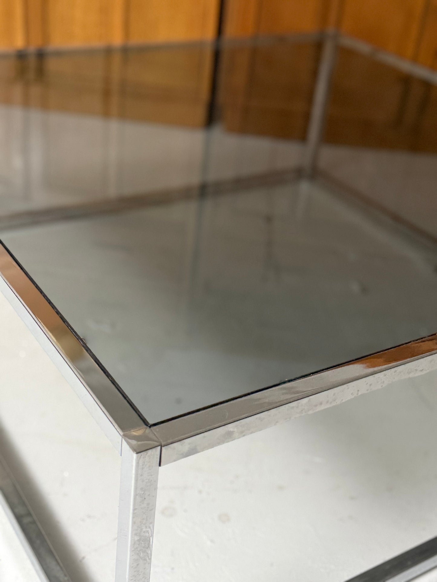 1970’s Glass & Chrome Coffee Table