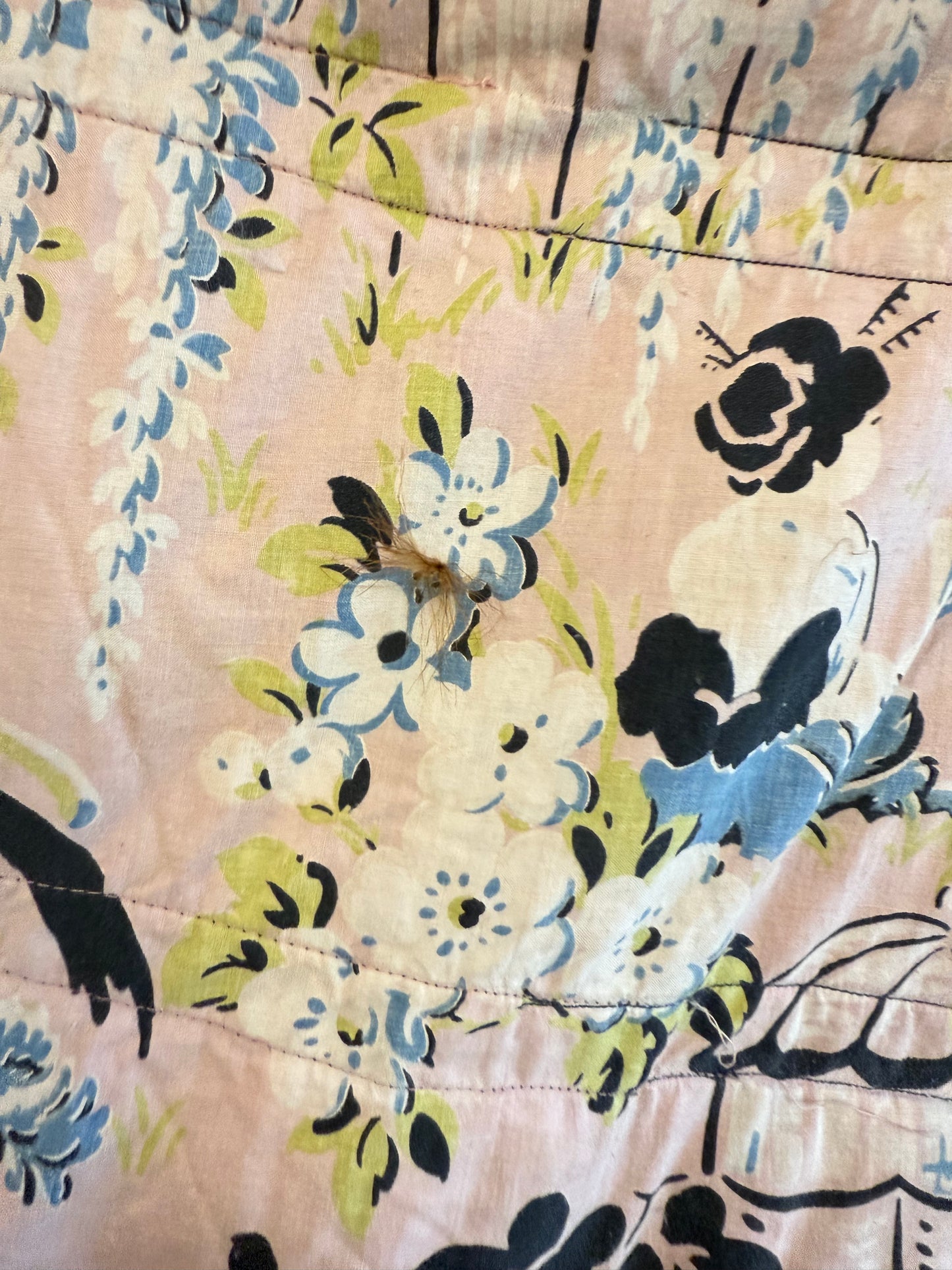 A 1930's Duck Feather Eiderdown - Rare Chinoiserie Pattern
