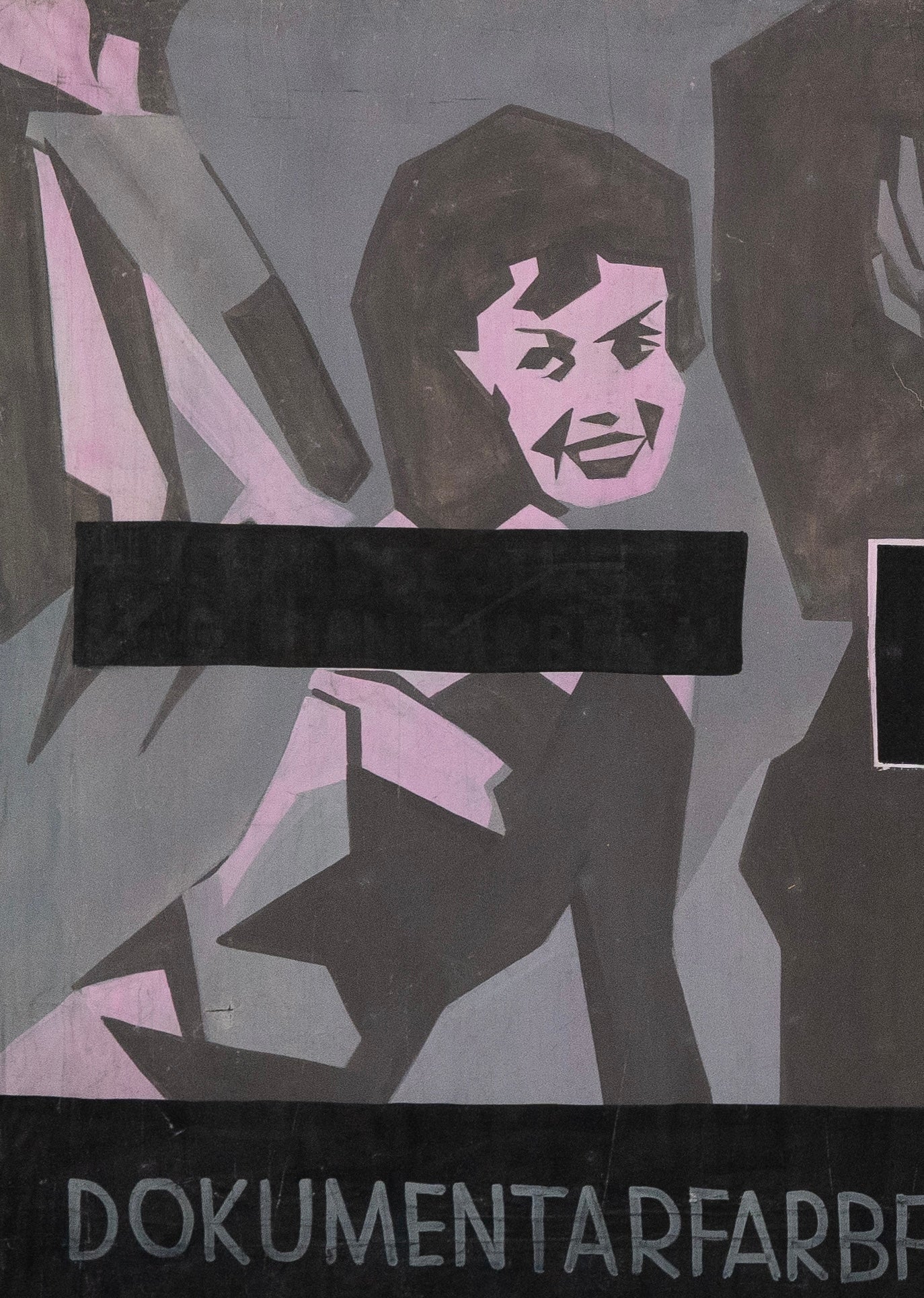 1960s German Hand Painted Cinema Banner - Mondo Nudo II