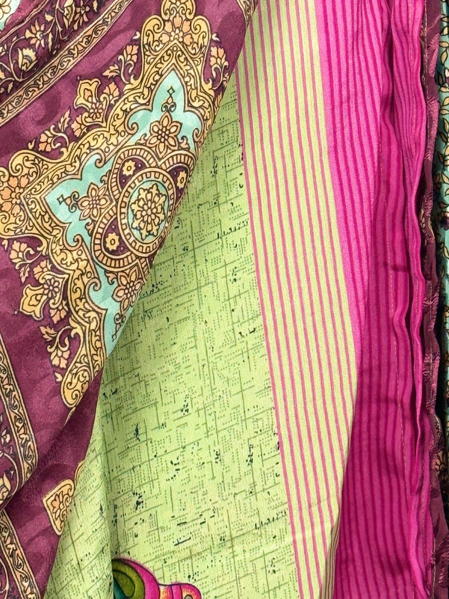 Vintage Saree Silk Wrap Skirt