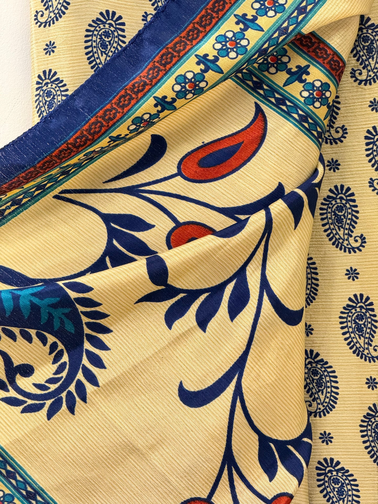 Vintage Pure Silk Saree Fabric