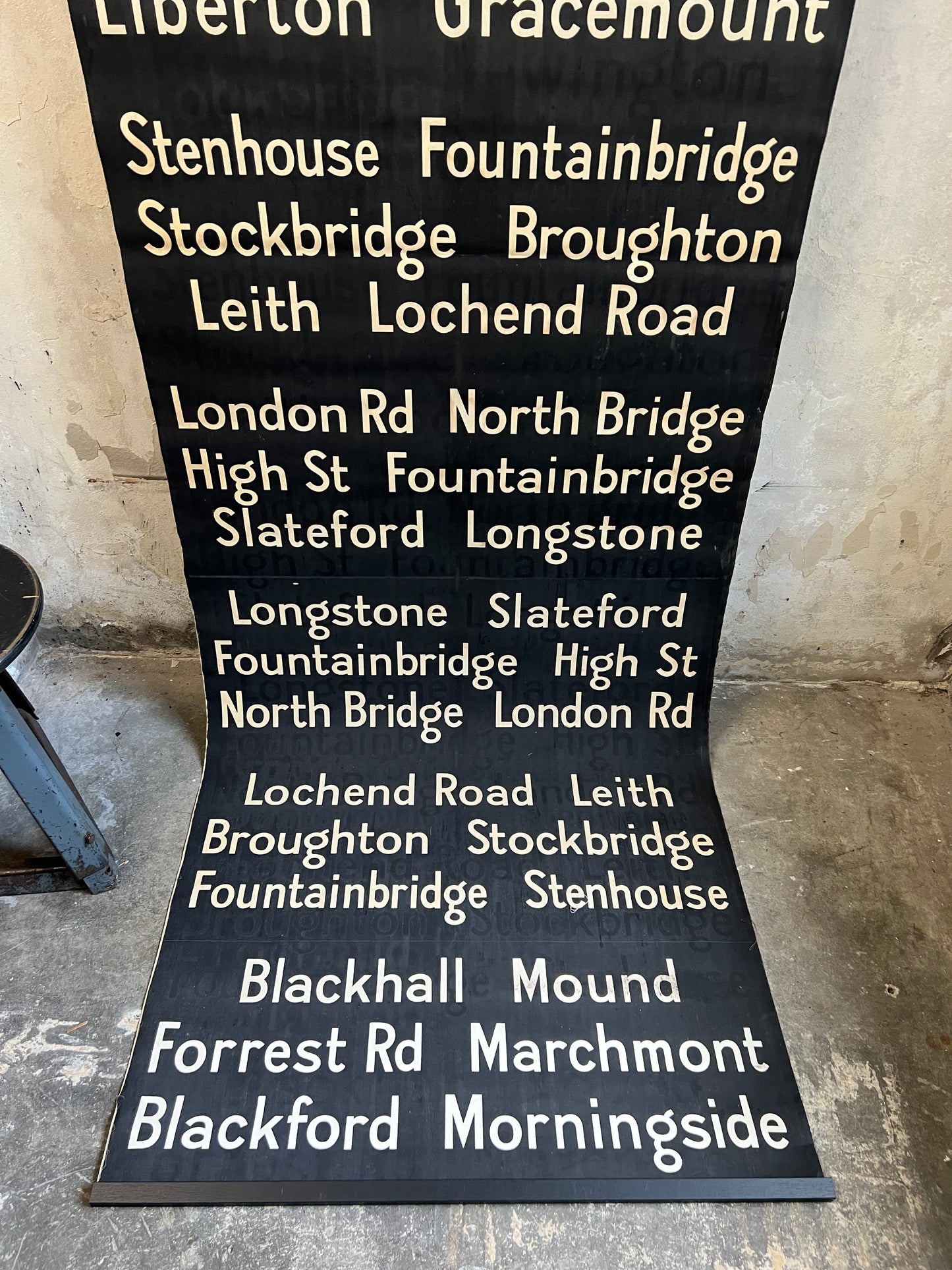 Edinburgh Destination Bus Blind