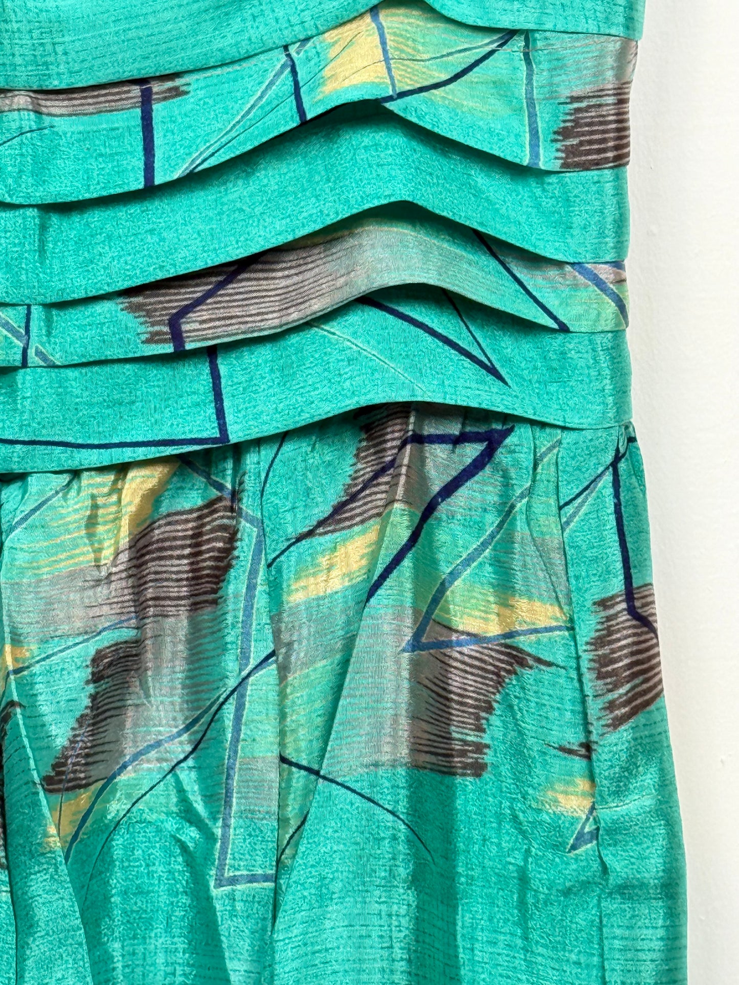 Vintage Saree Silk Pleated Skirt