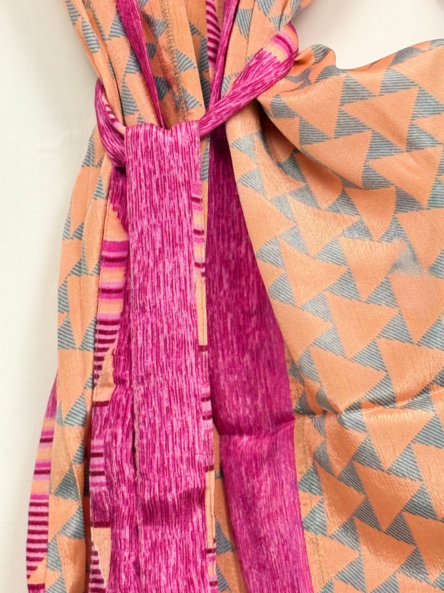 Vintage Saree Silk Kimono / Duster - Short