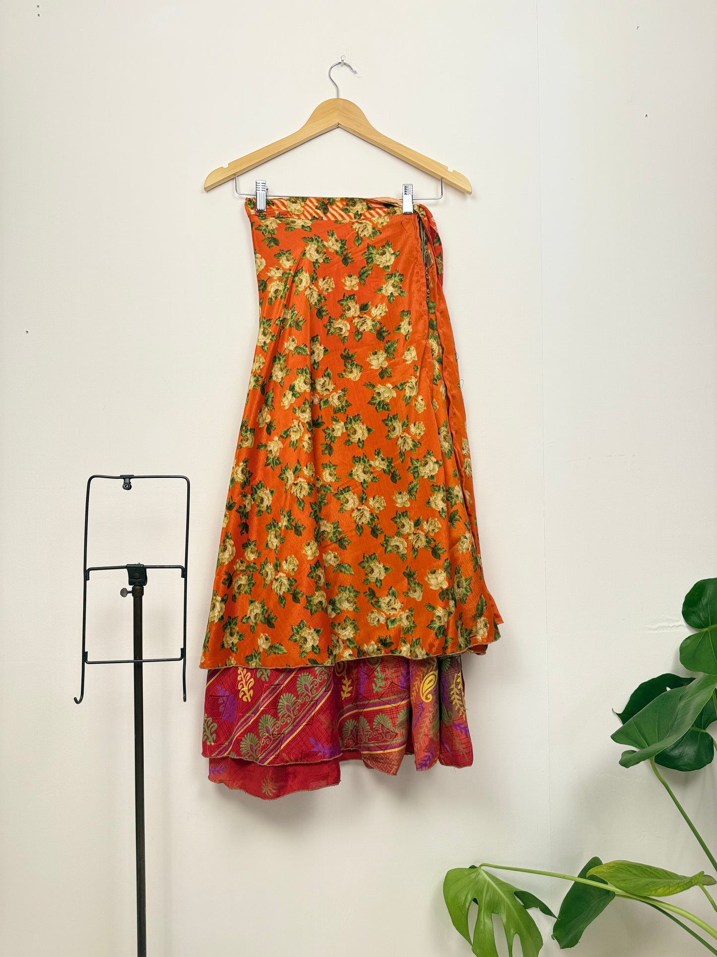 Vintage Saree Silk Wrap Skirt