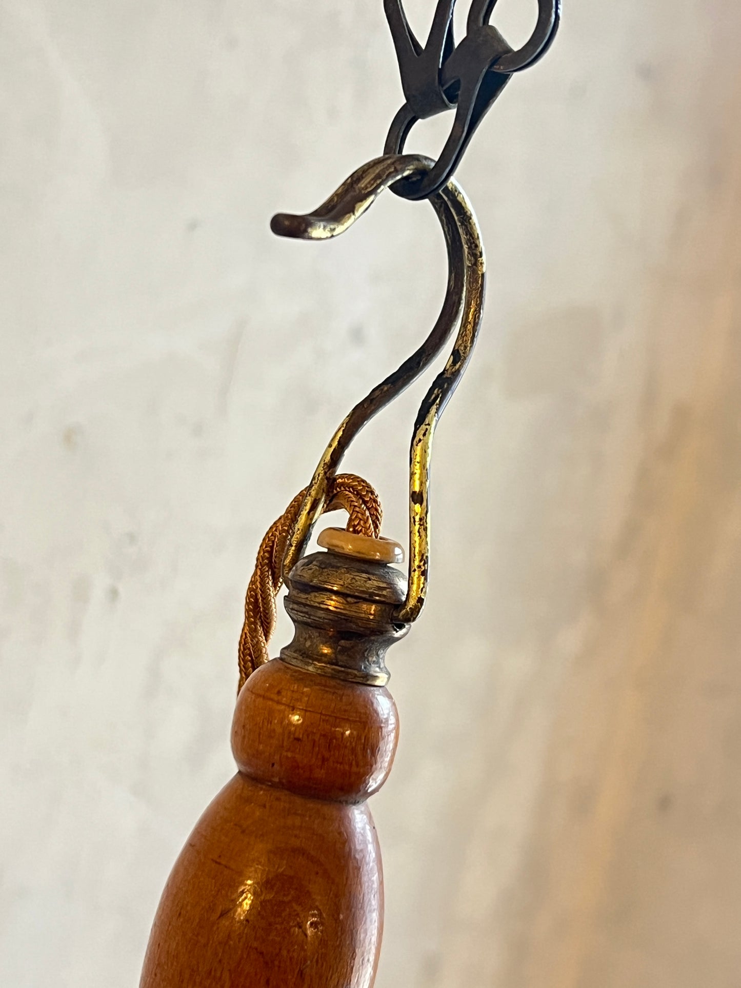 Boxwood & Brass Inspection Lamp c1920