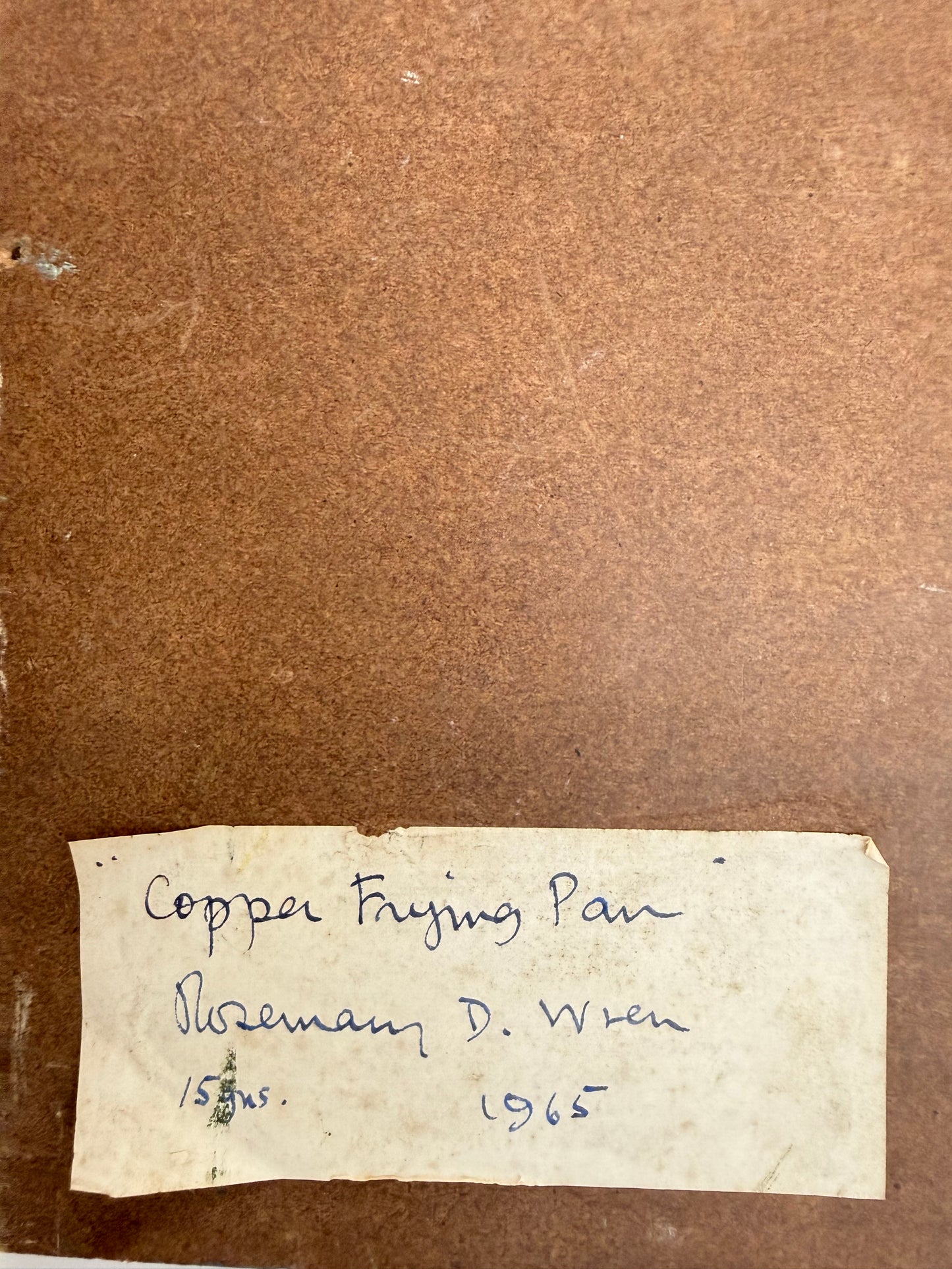 Copper Frying Pan - Oxshott Pottery Estate ROSEMARY WREN, British | 1922-2013