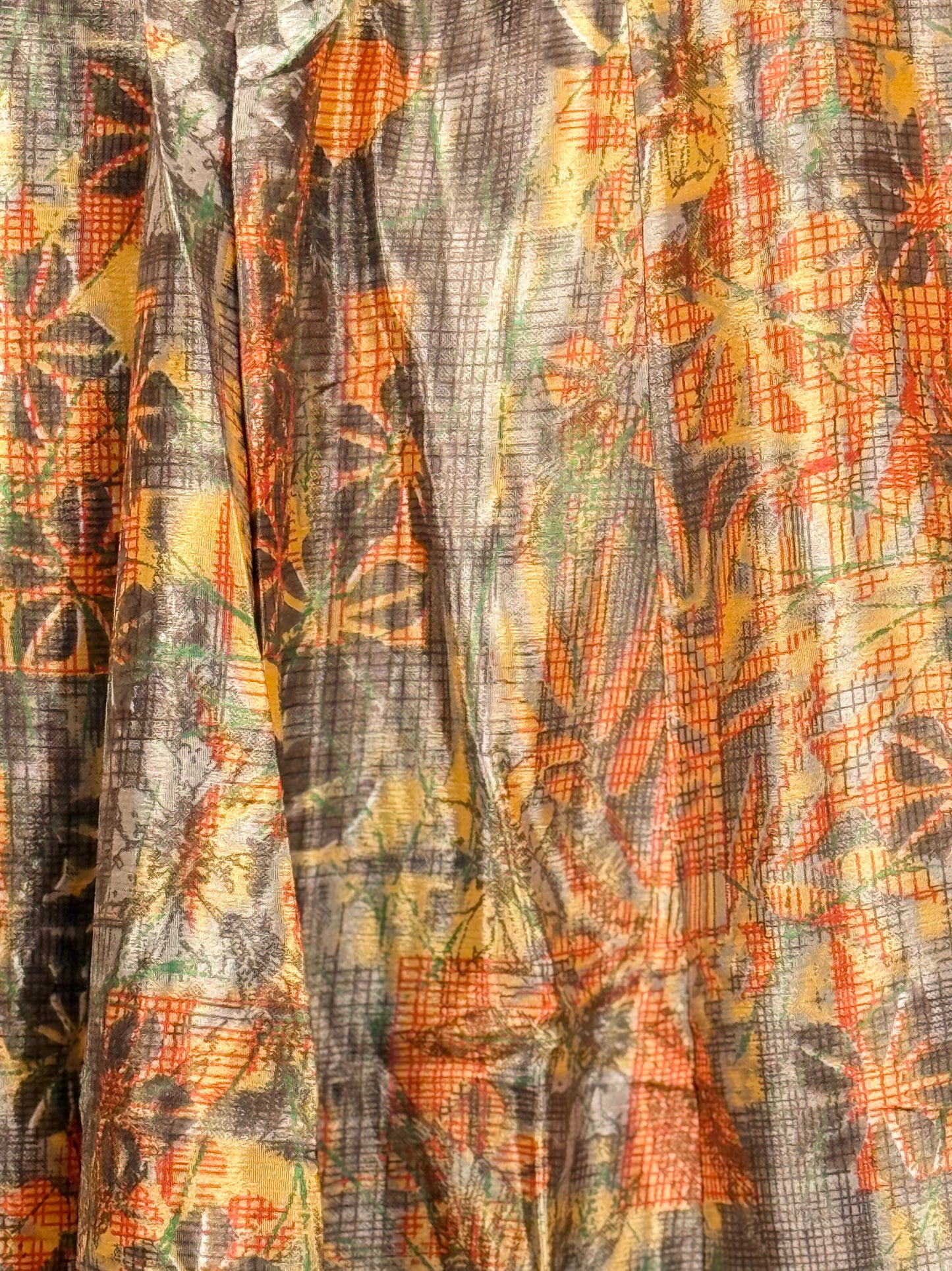 Vintage Saree Silk Pleated Skirt