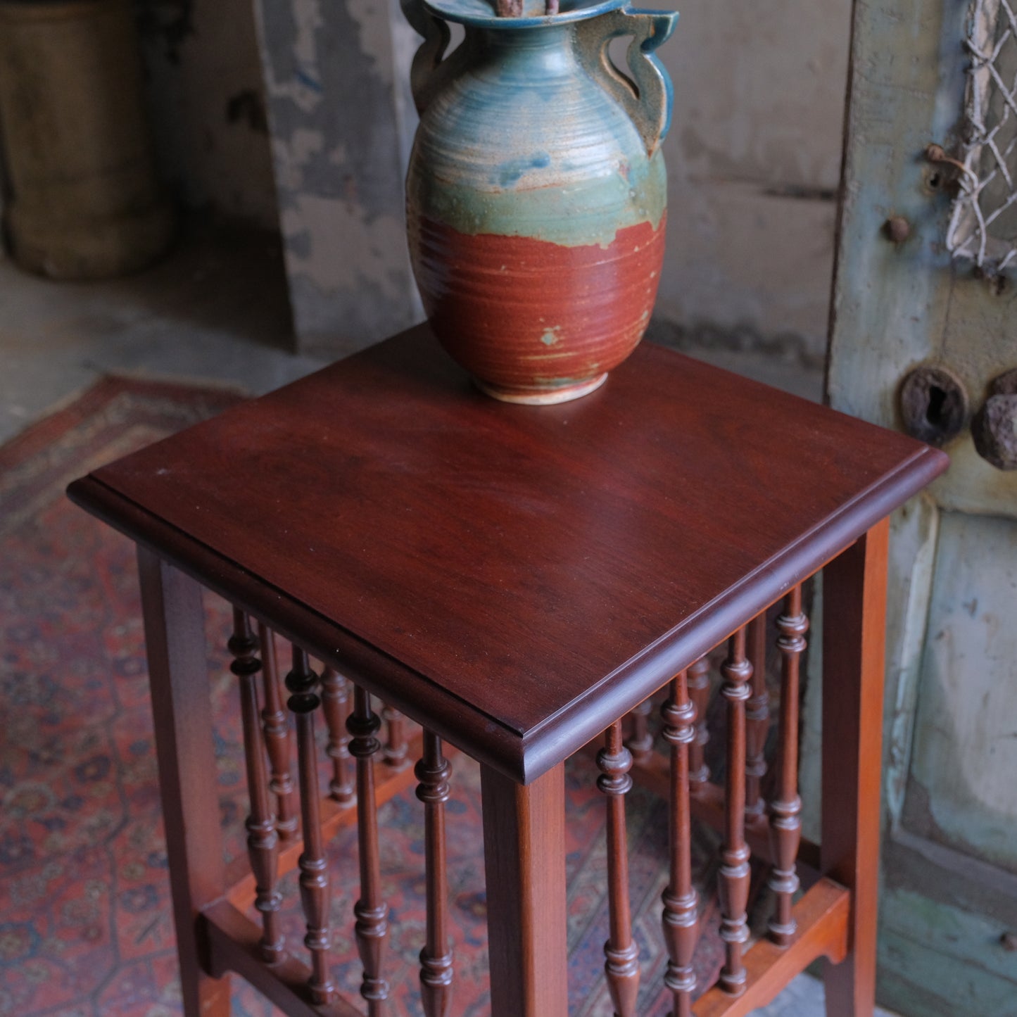 Mahogany Side Lamp Table - Moorish influence