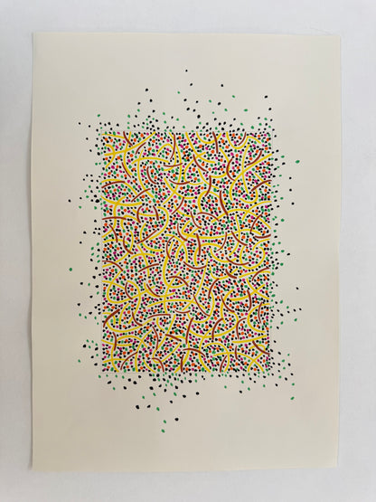 Pointillist Ink on Paper Original Artwork No.9 - ARTHUR ALLAN WILSON, Scottish | 1944-2024