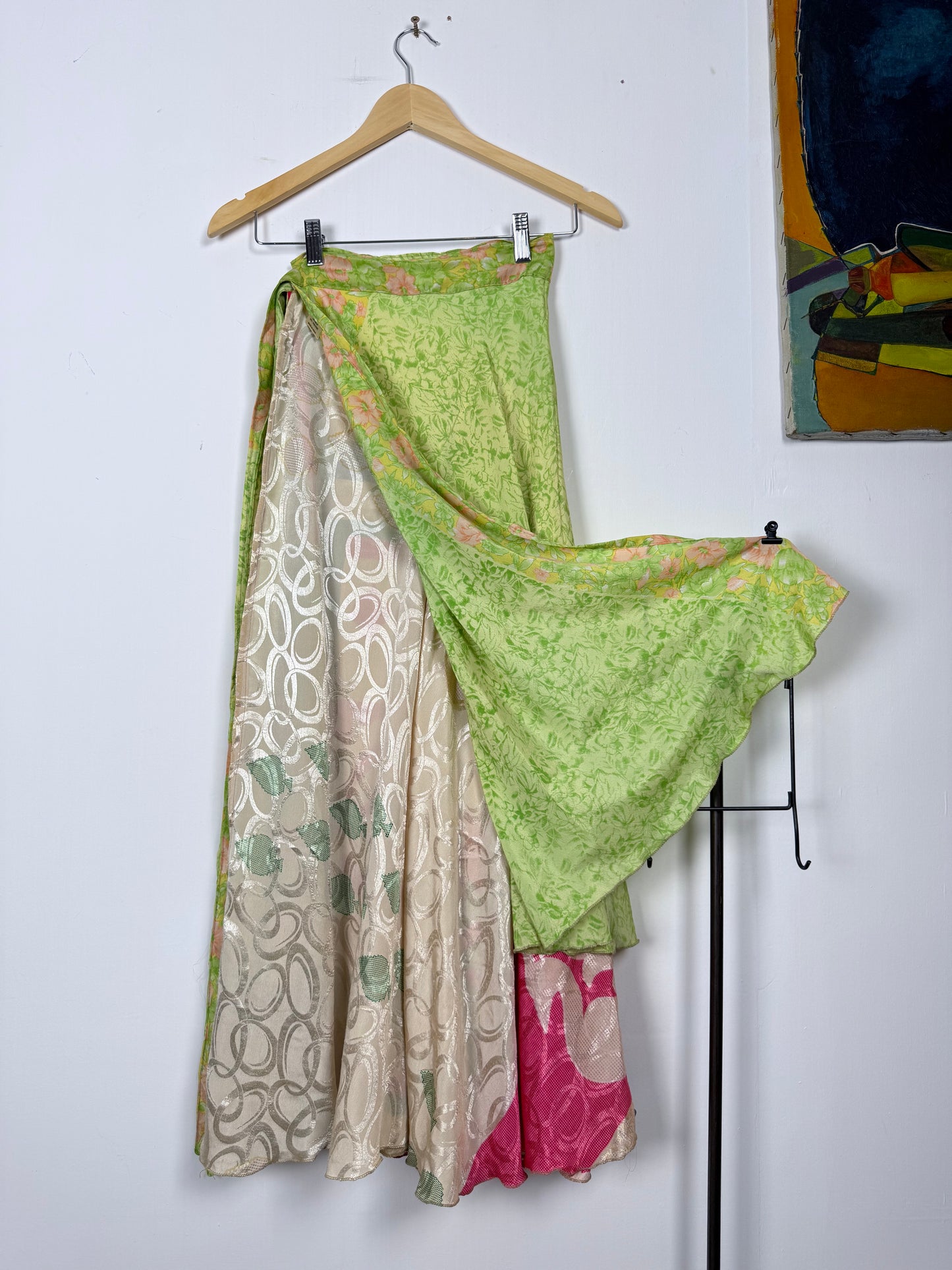 Vintage Saree Silk Wrap Skirt
