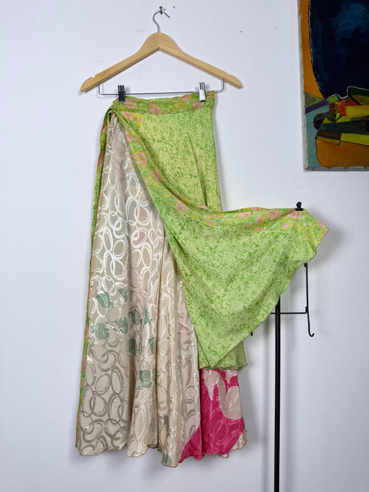 Vintage Saree Silk Wrap Skirt