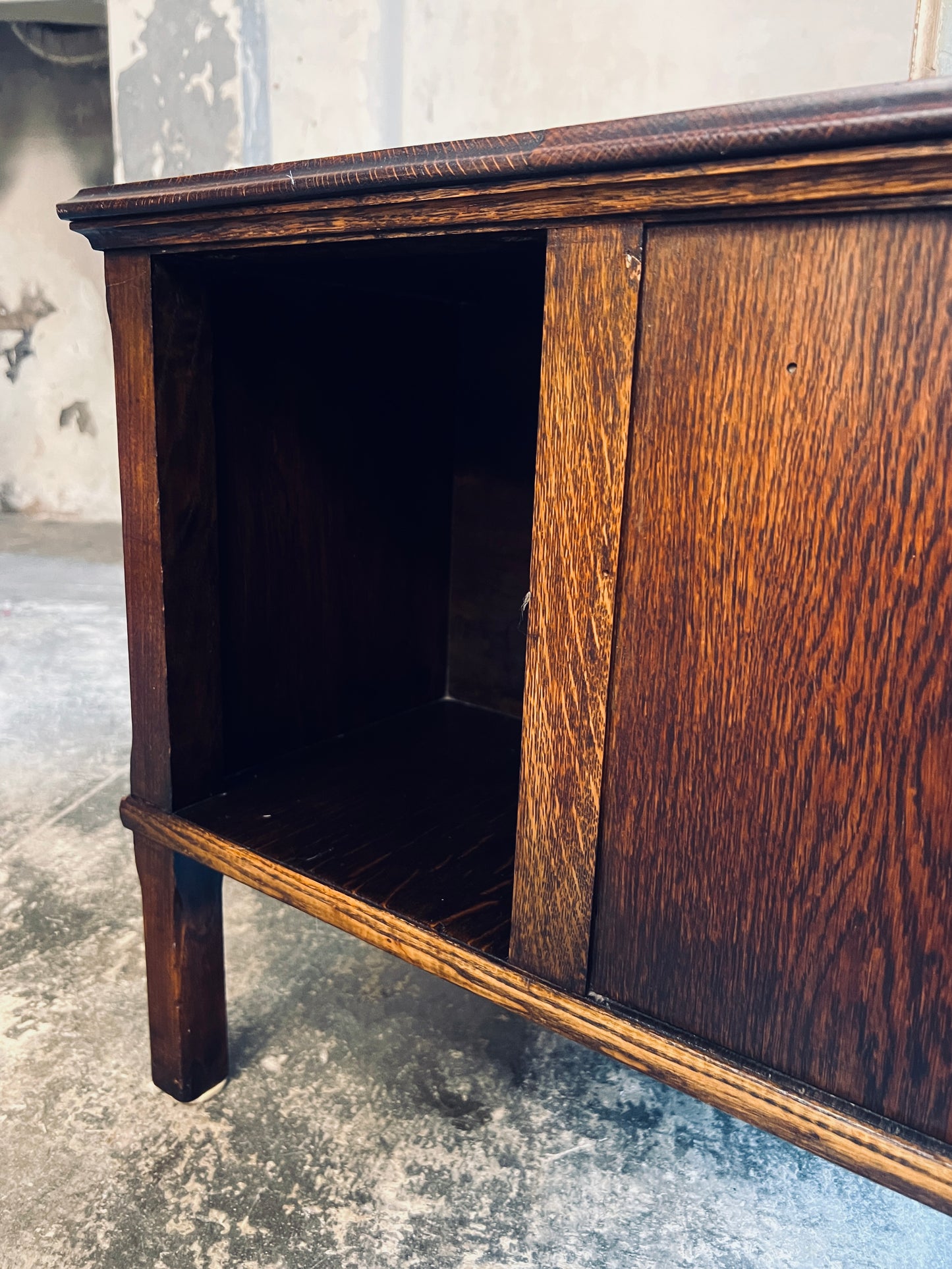 1920’s Four Sided Oak Bookcase & Side Table