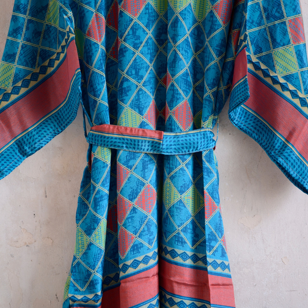 Vintage Saree Silk Kimono / Duster - Long
