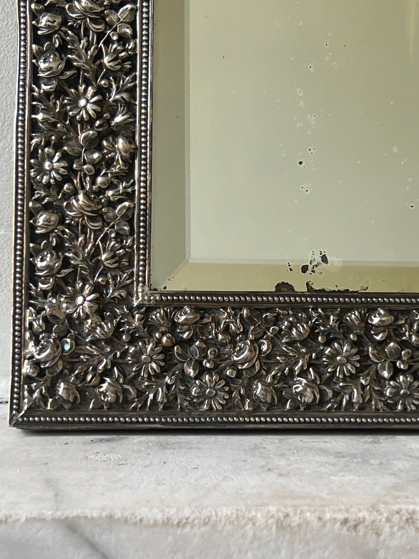 A 19th Century Silver Wall Mirror
