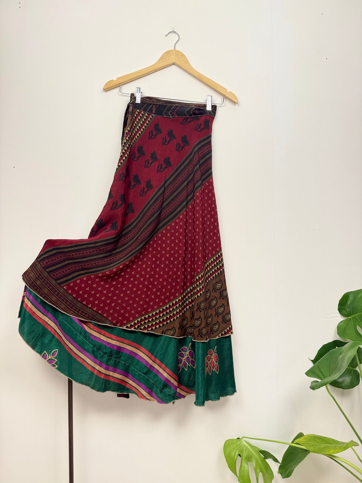 Vintage Saree Silk Wrap Skirt
