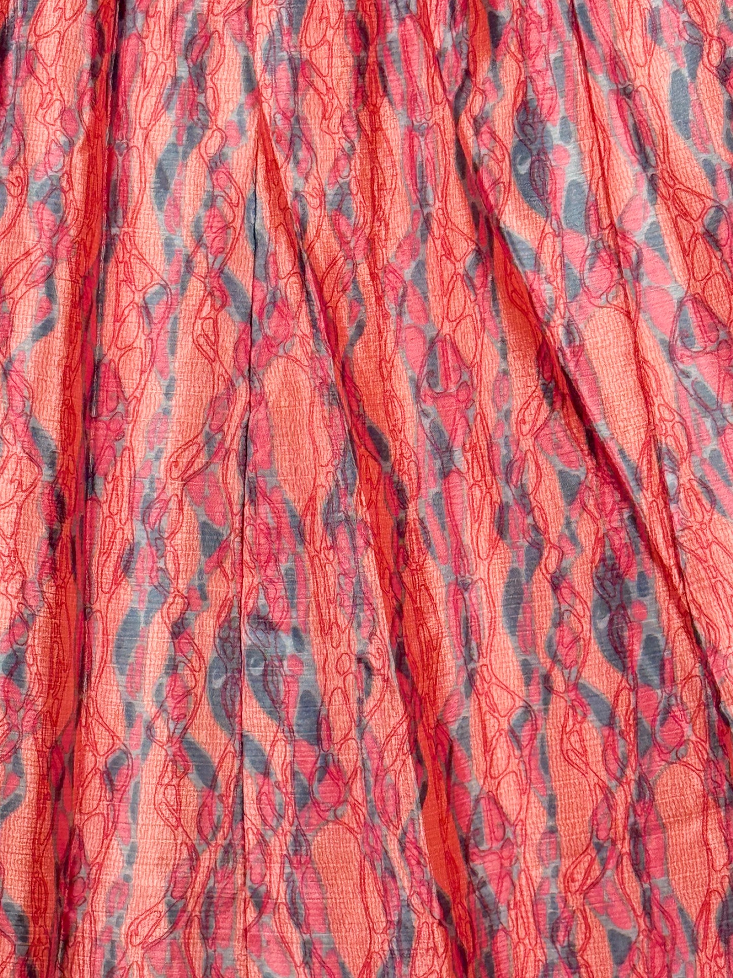 Vintage Saree Silk Pleated Skirt