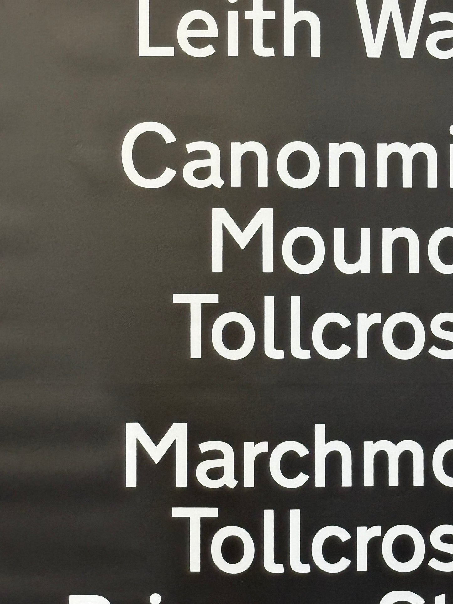 Edinburgh Destination Bus Blind - Western General to Leith Walk