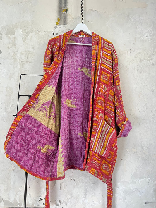 Vintage Cotton Kantha Relaxed Jacket ~ No 16